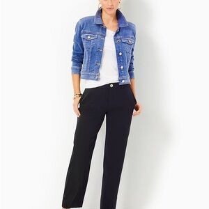 NWT Lilly Pulitzer Travel Trouser in TRUE NAVY SZ 10